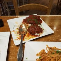 Pasta with sunflower seeds and a greekish dish at Trivoli Vegan Kafeneio in Athens