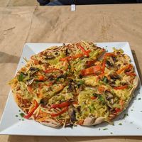 Signature Pizza at Trivoli Vegan Kafeneio in Athens