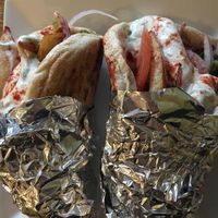 Souvlaki at Trivoli Vegan Kafeneio in Athens