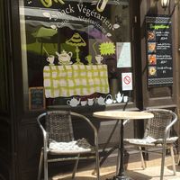 View of one side of the Shop Window at Salon de the UniVert in Montignac