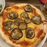 Pizza with eggplant  at Ai 6 Angoli in Brussels
