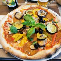 Mix from pizza 2 and 6 at Ai 6 Angoli in Brussels