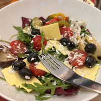 Salad was fine, nothing crazy here just glad to have options at Ai 6 Angoli in Brussels