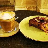 Vegan carrotcake at Franz Soupmarine in Heidelberg