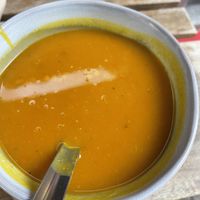 Pumpkin soup  at Franz Soupmarine in Heidelberg