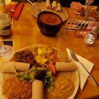 combi-dish including various vegan options at Safari in Kaiserslautern