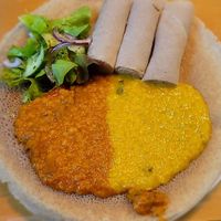 Timtimo lentil dish with injera at Safari in Kaiserslautern