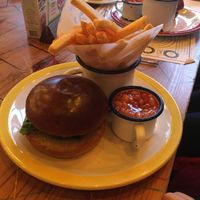 Vegan Kids Falafel burger  at Lounges - Drago Lounge in Newport