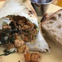 Vegan breakfast burrito at OliBea in Knoxville