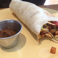 Chef's whim vegan breakfast burrito with house-made salsa. at OliBea in Knoxville