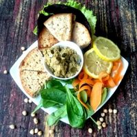 Hummus breakfast at Zaziv Vegan Bistro in Ljubljana