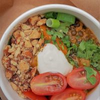 Vegan thai dish at Minù in Lund