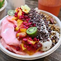 Cotton pink bowl at Coco Bowls in Warsaw