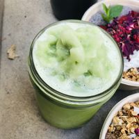 Iced matcha at Coco Bowls in Warsaw