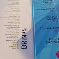 Menu - Drinks + the meat section :( at TheLifeCo Akra Antalya Wellbeing and Detox Center in Antalya