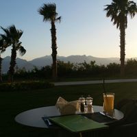 The view from an outside table. at TheLifeCo Akra Antalya Wellbeing and Detox Center in Antalya