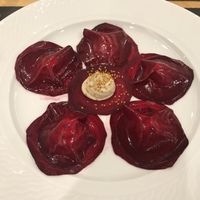 Beetroot ravioli  at TheLifeCo Akra Antalya Wellbeing and Detox Center in Antalya