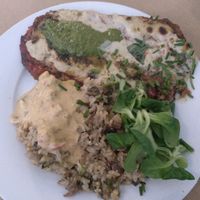 Main course / Schnitzel at Yanten Veggie Bar in Madrid