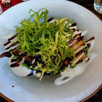 Carpaccio of king oyster mushrooms at Tischlein Deck Dich in Frankfurt