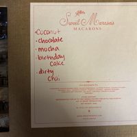 a sampling of flavors for their 25 macaron box (60 USD). at Confectionery! in New York City