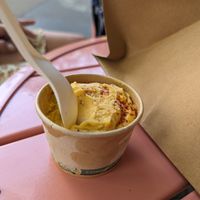 Spicy mango ice cream - not my thing at Confectionery! in New York City