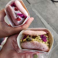 Macaron ice cream sandwiches at Confectionery! in New York City