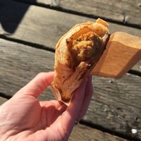 Laurelle’s tofu wrap  at Granville Island Public Market in Vancouver