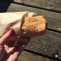 Laurelle’s fine Foods tofu (vegan) wrap  at Granville Island Public Market in Vancouver