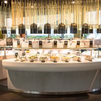 Vegetarian and vegan buffet with over 40 vegetarian and vegan salads and hot dishes. at Tibits - Oerlikon in Zurich