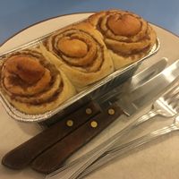 Cinnamon rolls at Haemil Bakery in Seoul