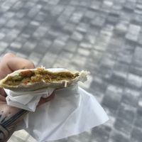 Curry wrap very tasty heated up   at Haemil Bakery in Seoul