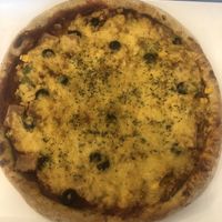 Vegan pizza at Haemil Bakery in Seoul