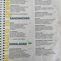 Menu at Verde Bendito in Guadalajara