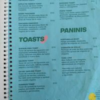 Menu at Verde Bendito in Guadalajara