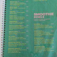 Menu at Verde Bendito in Guadalajara