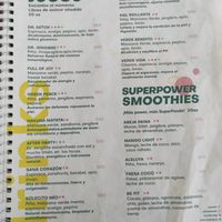 Menu at Verde Bendito in Guadalajara