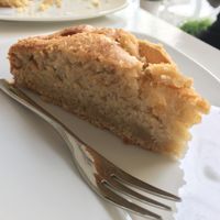 apple cake at Loving Hut Cafe in Dusseldorf