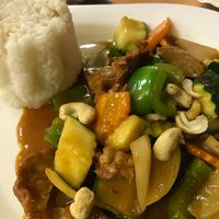 rice & veggies at Loving Hut in Prague