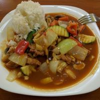 Kung-pao at Loving Hut in Prague