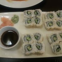 Cucumber maki at Loving Hut in Prague