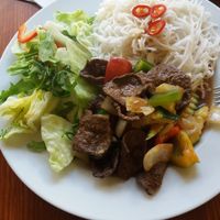 vegan version of Bun bo at Loving Hut in Prague