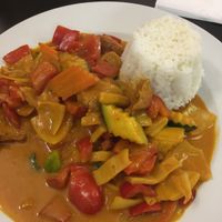 Thai (chicken) curry at Loving Hut in Prague