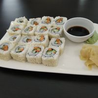 Vegan makis at Loving Hut in Prague