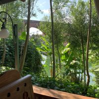 View of the river and bridge at Le Robinson in Albi