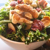 Side salad comes with tangy ribs at Kale & Quinoa  in Studio City