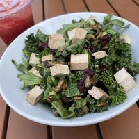 Kale salad with added tofu, my favorite thing on the menu  at Green Table  in Santa Barbara