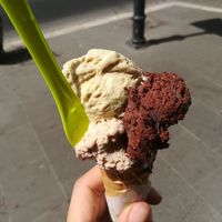 Chocolate, Hazelnut and Pistachio Ice Cream at The Gelatist in Rome