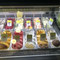 Some of the vegan flavors  at The Gelatist in Rome
