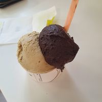 Dark chocolate and pistachio at The Gelatist in Rome