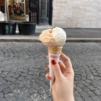 vegan melon and lemon ice cream  at The Gelatist in Rome